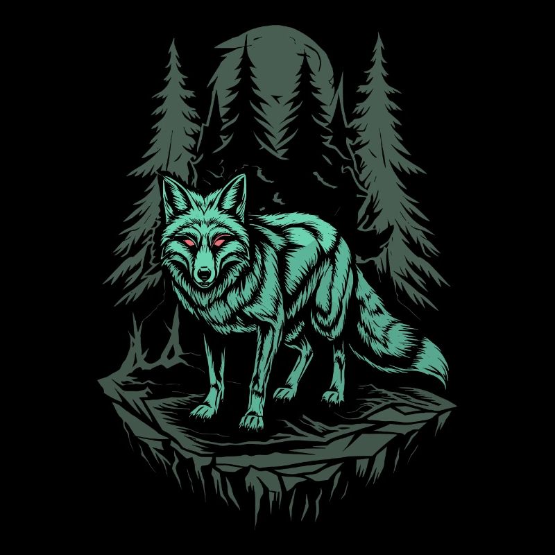 Mystic Fox in Dark Cottagecore Forest