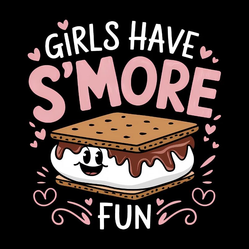 S´More Spruch Marshmallow Camping S´More Geschenk