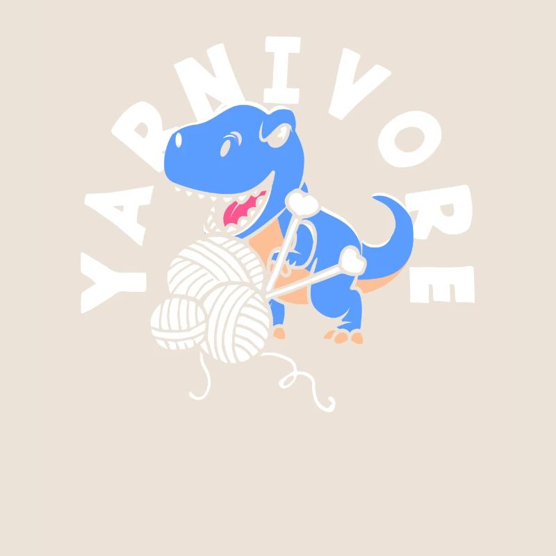 Knitting Dinosaur Yarnivore Fun