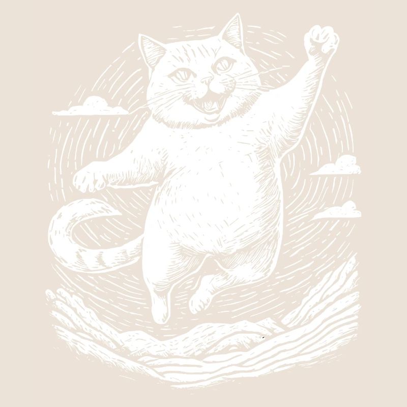 Cat practicing karate