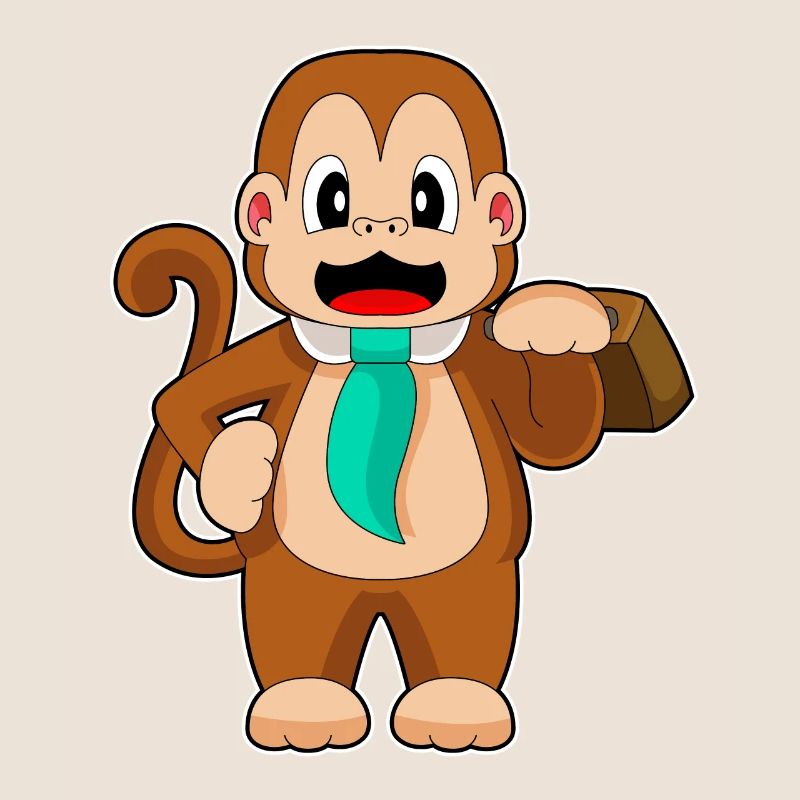 Monkey Entrepreneur Porte-documents