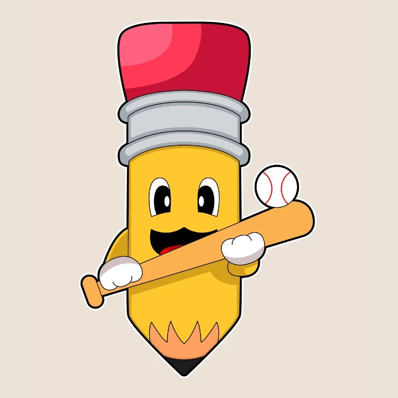Crayon Baseball Batte de baseball