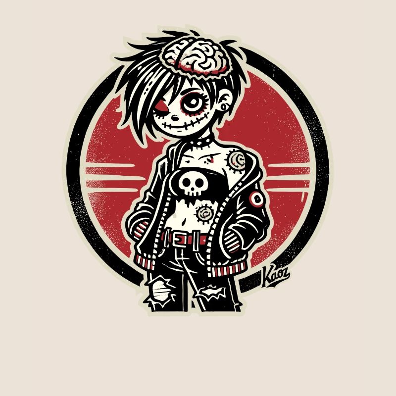 Cooles Emo-Zombie-Mädchen