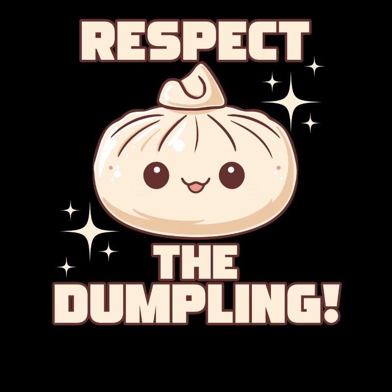 Respect The Dumpling Mignon Cartoon Dumpling