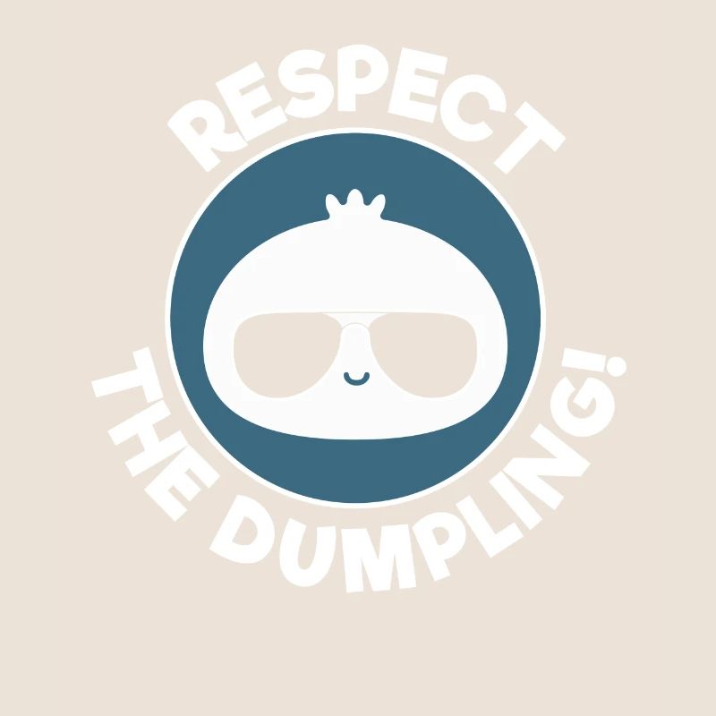 Respektiere Den Knödel Coole Dumpling Illustration