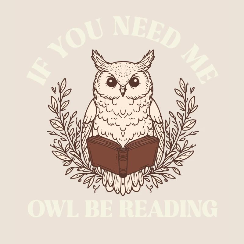 Wenn Du Mich Suchst, Eule Mit Buch