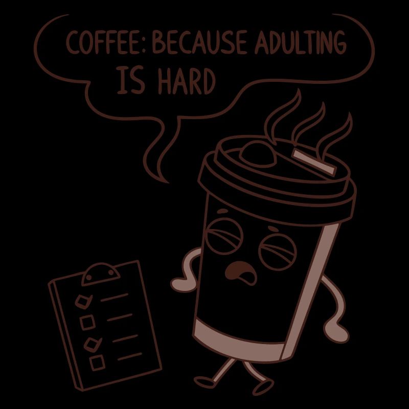 Kaffee, weil das Erwachsenwerden schwer ist