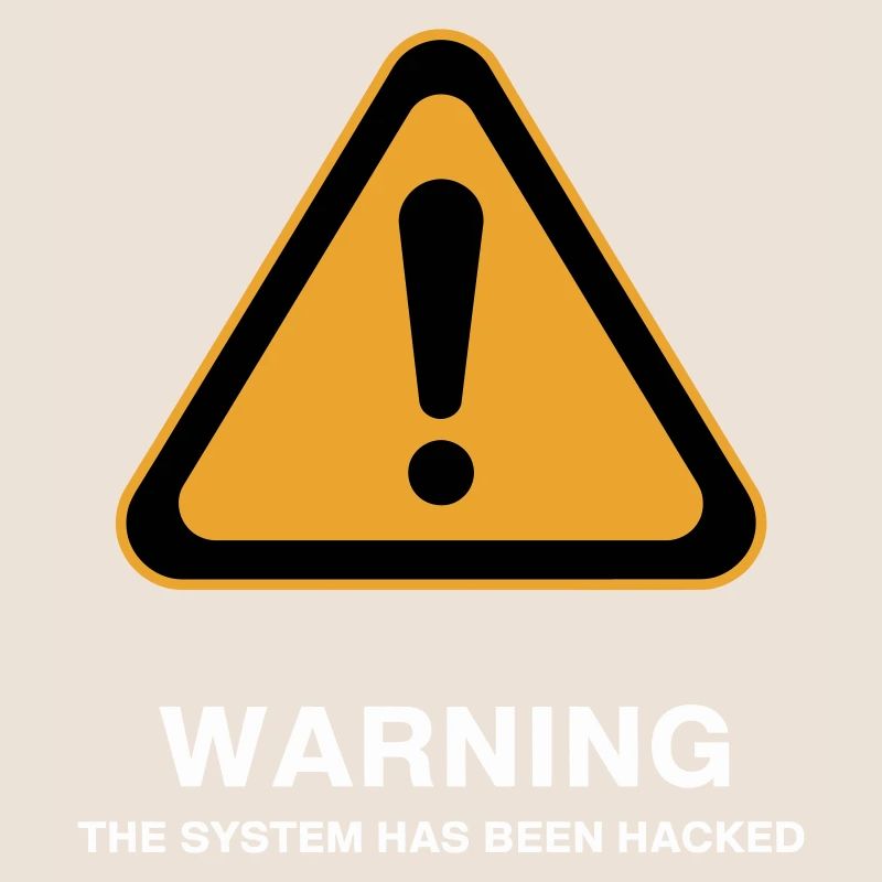 Warnsymbol für gehackte Systeme