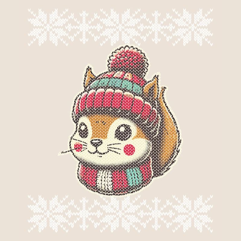 Cute Knitting Pattern Squirrel Winter