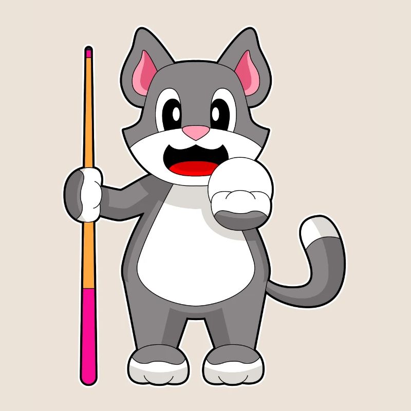Queue de billard pour chat