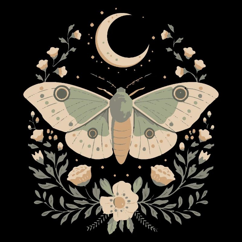 Whimsical Moth Illustration