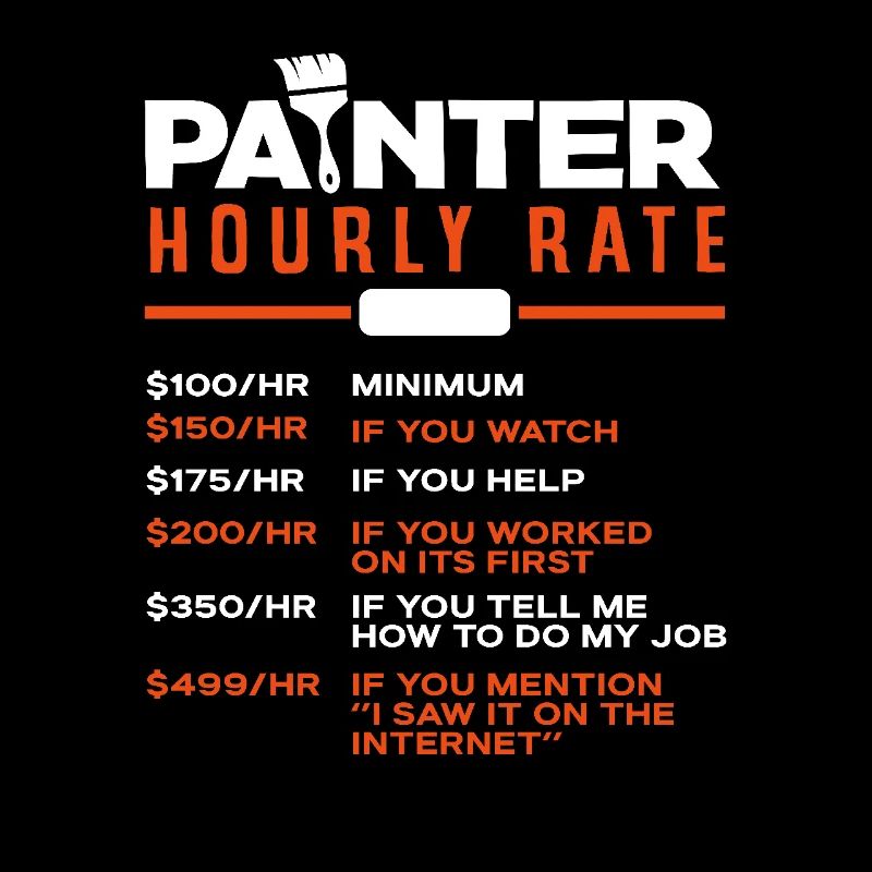 Painter Hourly Wage Humorous Statement