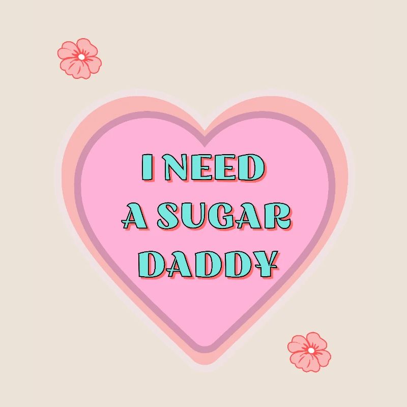 Freches Herz Sugar Daddy mit Statement