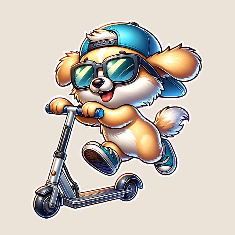 E-Scooter E-Roller Hund Scooter