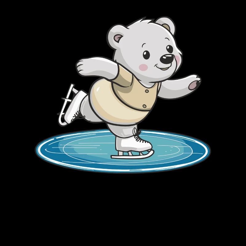 Eislaufender Bär auf Eisfläche