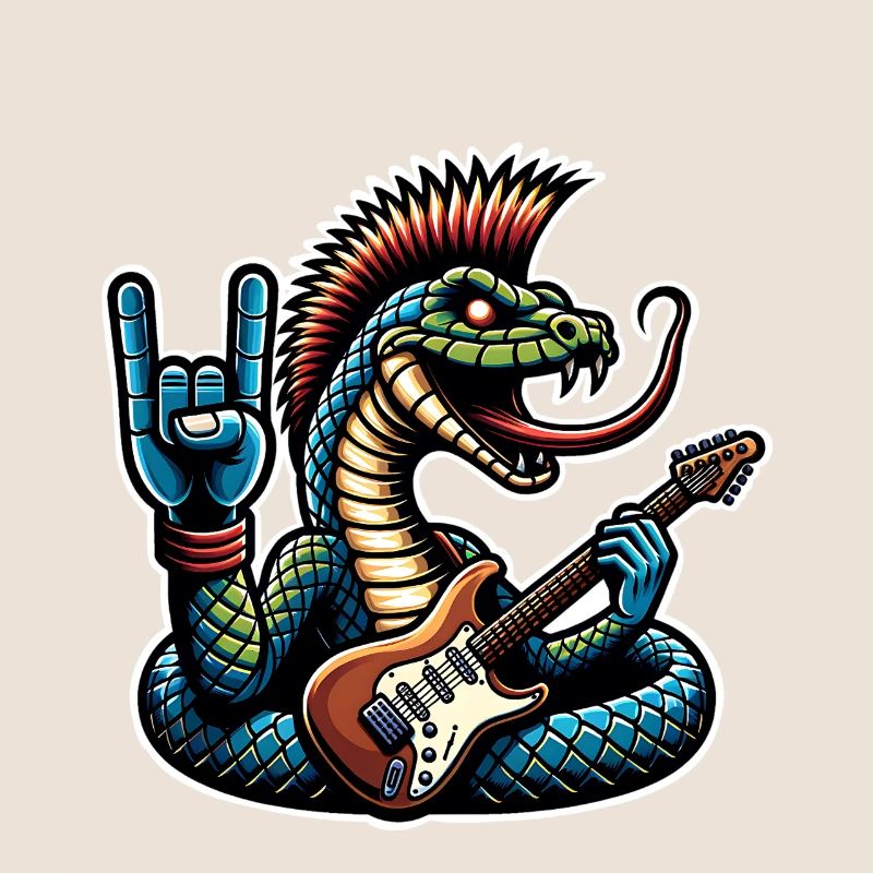 Snake Rock and Roll Guitarist