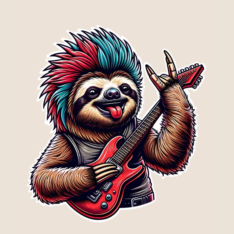 Sloth Rock and Roll Guitarist