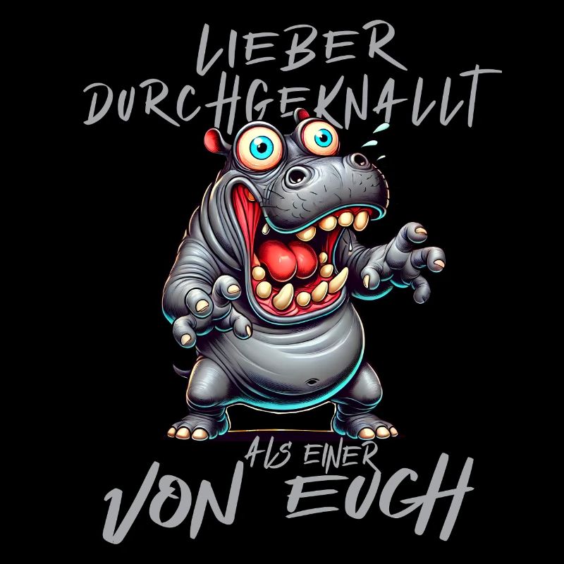 Nilpferd Lieber durchgeknallt als einer von euch