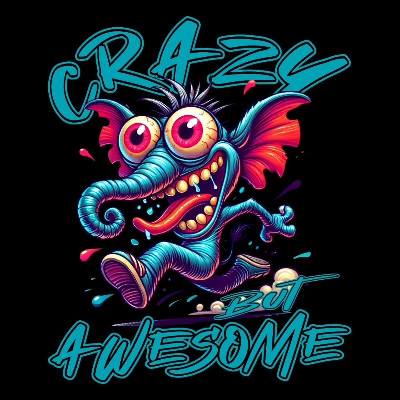 Crazy but Awesome Zebra Comic Style