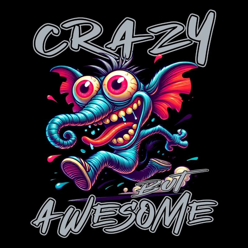 Crazy but Awesome - Style bande dessinée éléphant