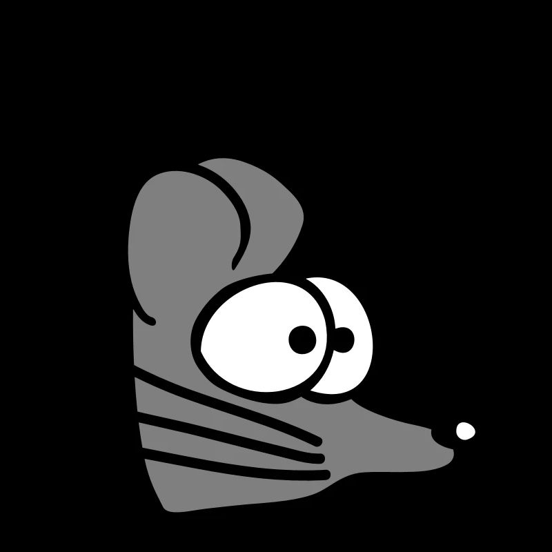 Maus Wand Loch Mauseloch Guckt Süß Lustig Comic