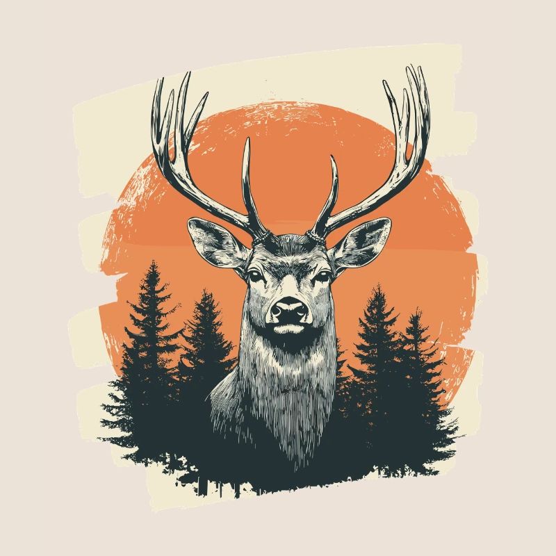 Deer with antlers