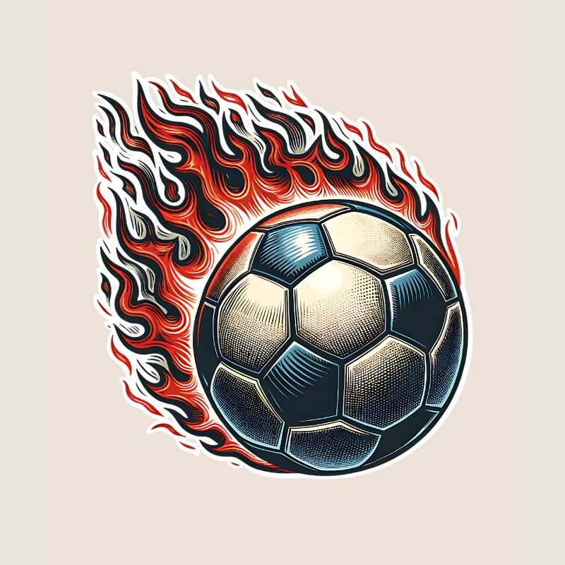 Soccer Flames Ball