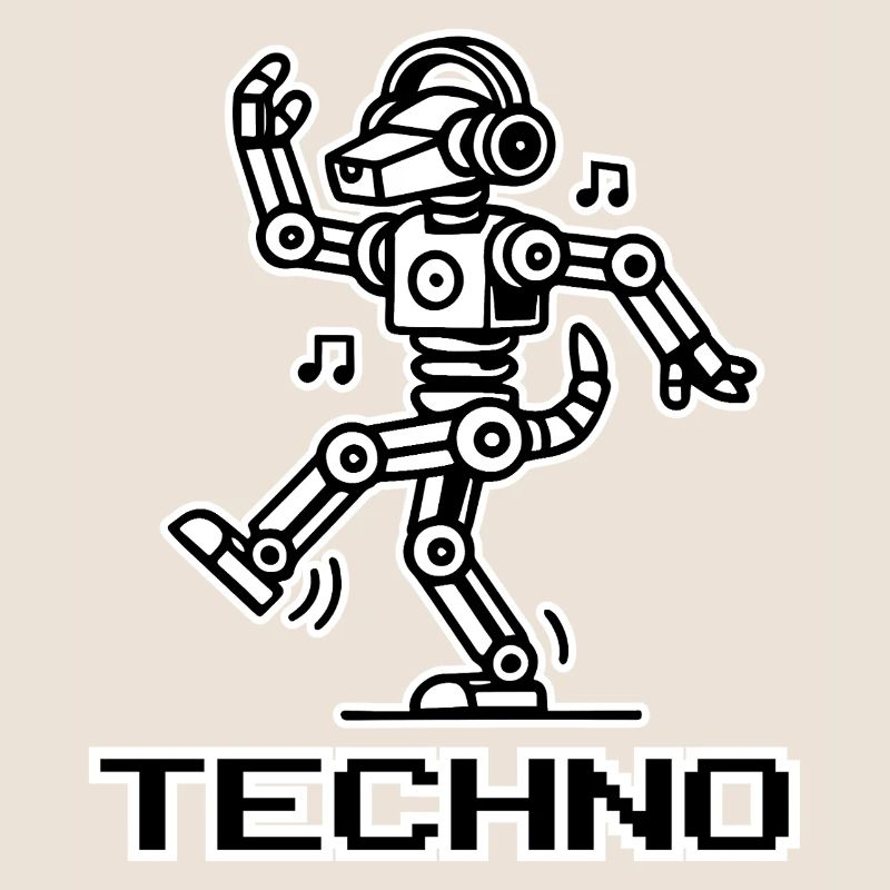 Chien robot dansant - Techno Rave Design