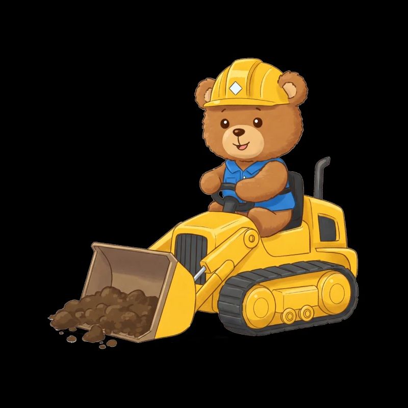 Teddybär Bauarbeiter