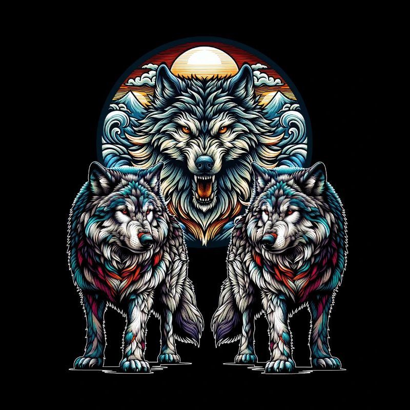 Wikinger Wolf Wölfe