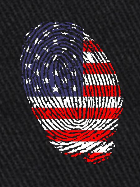 Fingerabdrücke der US-Flagge