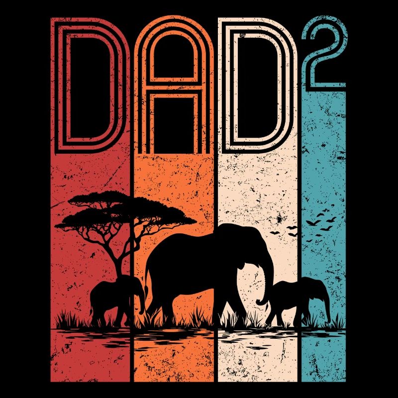 Elephant Family Dad High 2 Gift for Dads