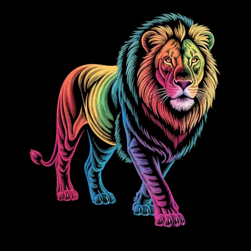 Le Lion dans le jeu des couleurs