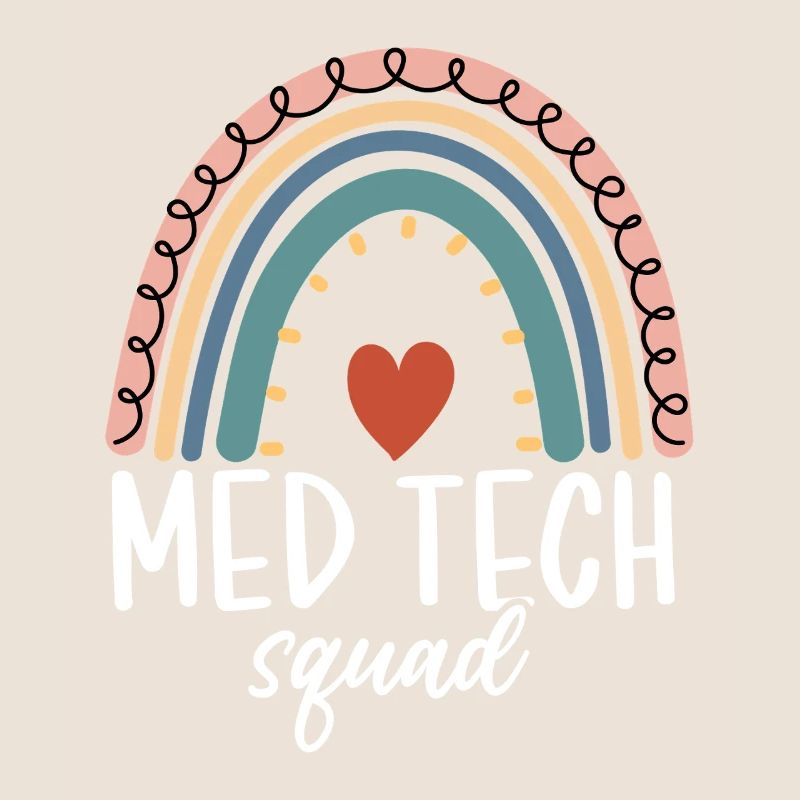 Med Tech Squad Boho Regenbogen Lustiges medizinisches Labor