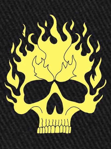 Crâne enflammé jaune