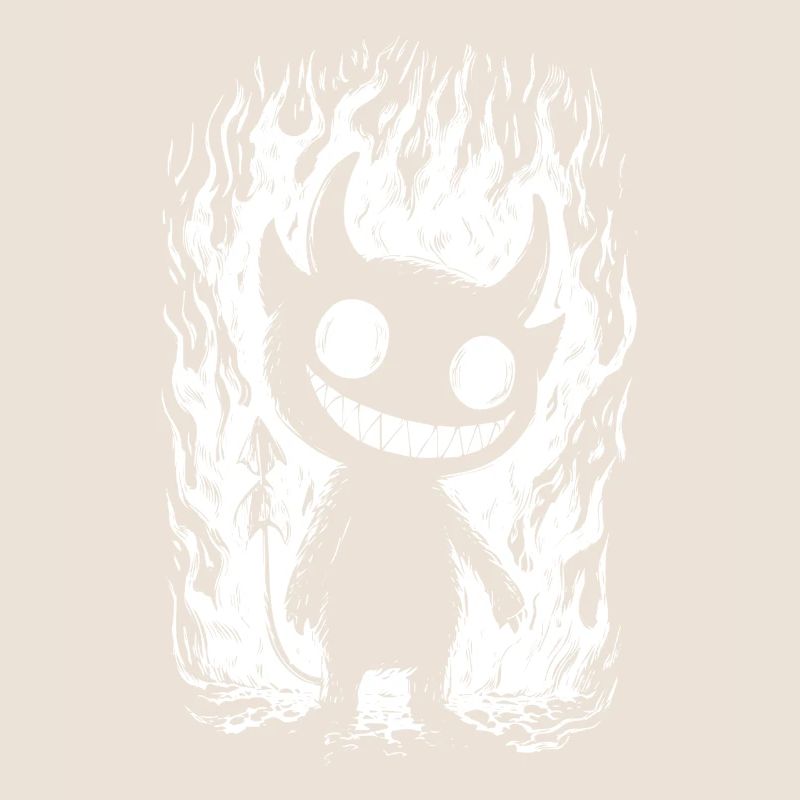 Grinning Devil Cartoon – Black Humor Devil