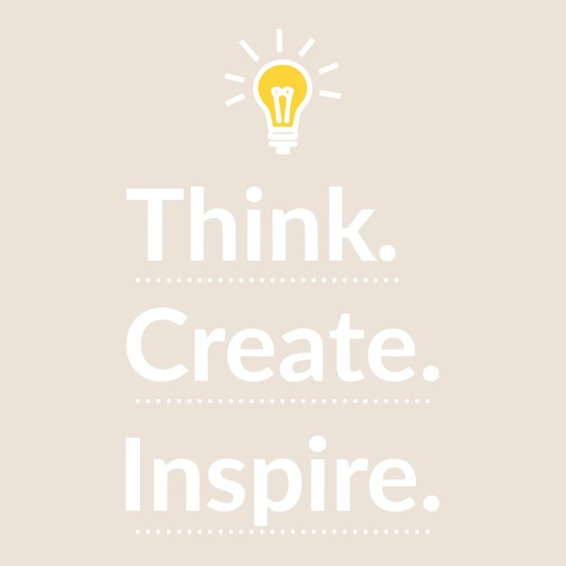 Think Create Inspire Light Bulb