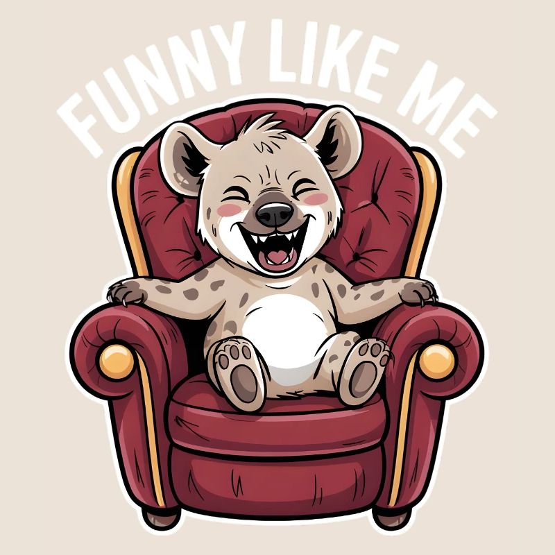 Niedliche Hyäne Comicfigur