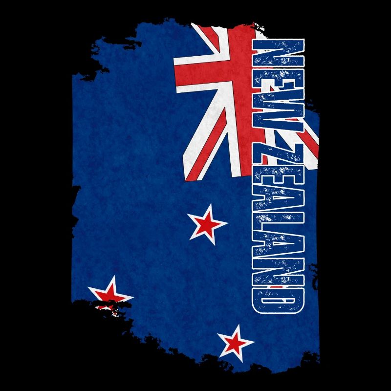 Drapeau néo-zélandais, grunge vintage