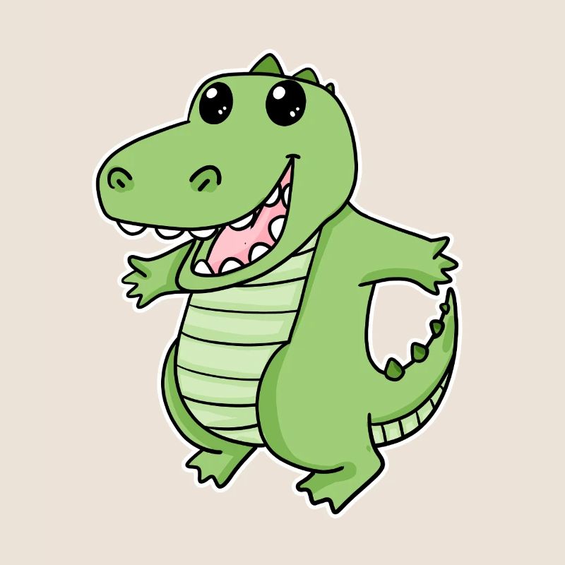 Conception de dessin animé de crocodile ludique
