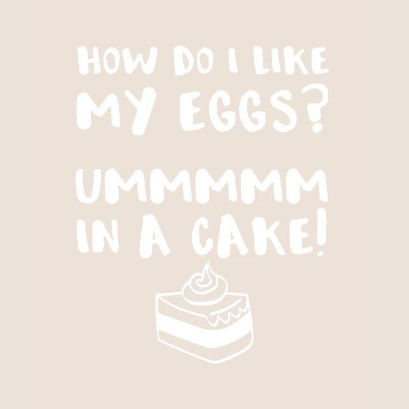 Whimsical Cake and Egg Puns Design