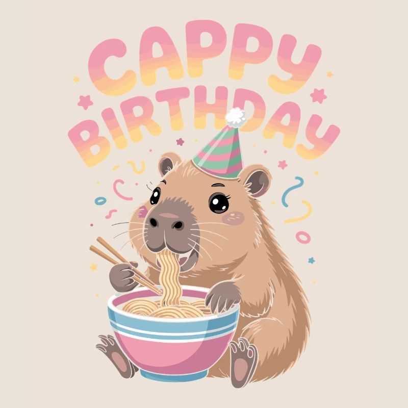 Anniversaire de Cappy Ramen Capybara ANNIVERSAIRE DE CAPPY