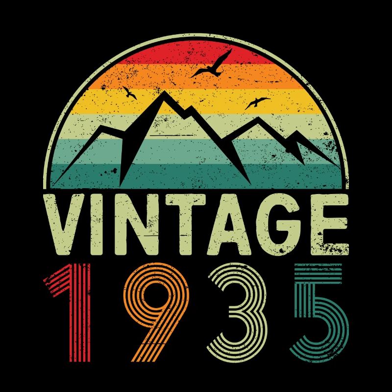 Retro Mountain Range Vintage Design