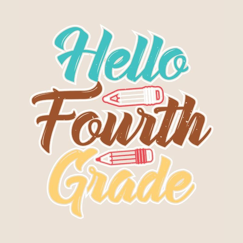 Hello Fourth Grade School Celebration Design