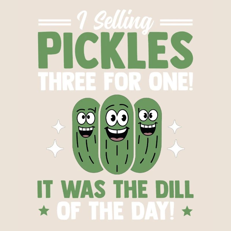 Vendeur de concombre, cornichons, aneth, cadeau de concombre