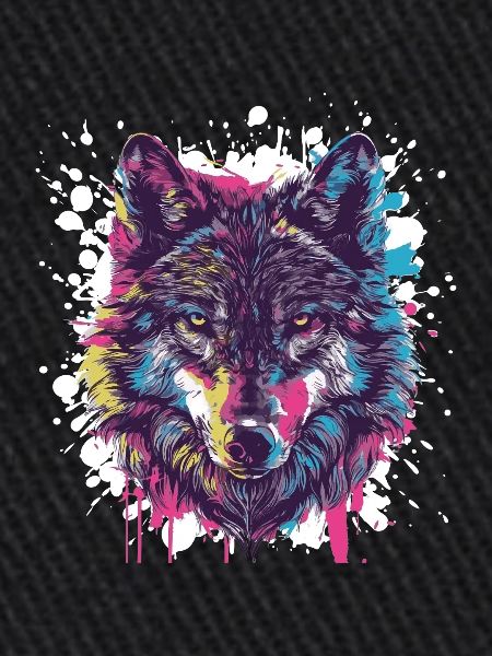 Wolf Tier Farbklecks