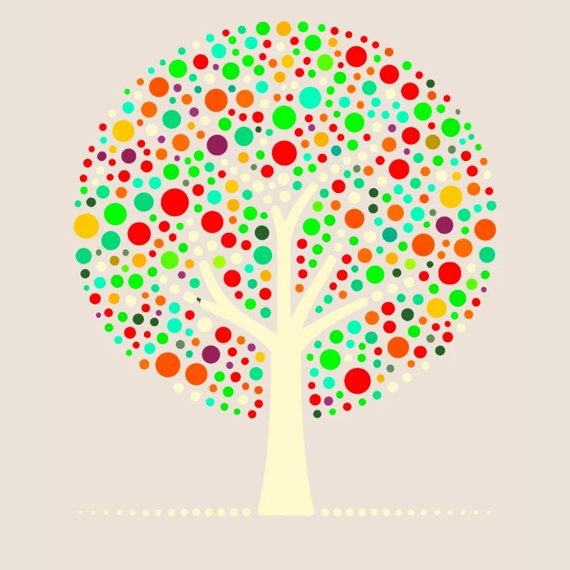 Arbre à points coloré