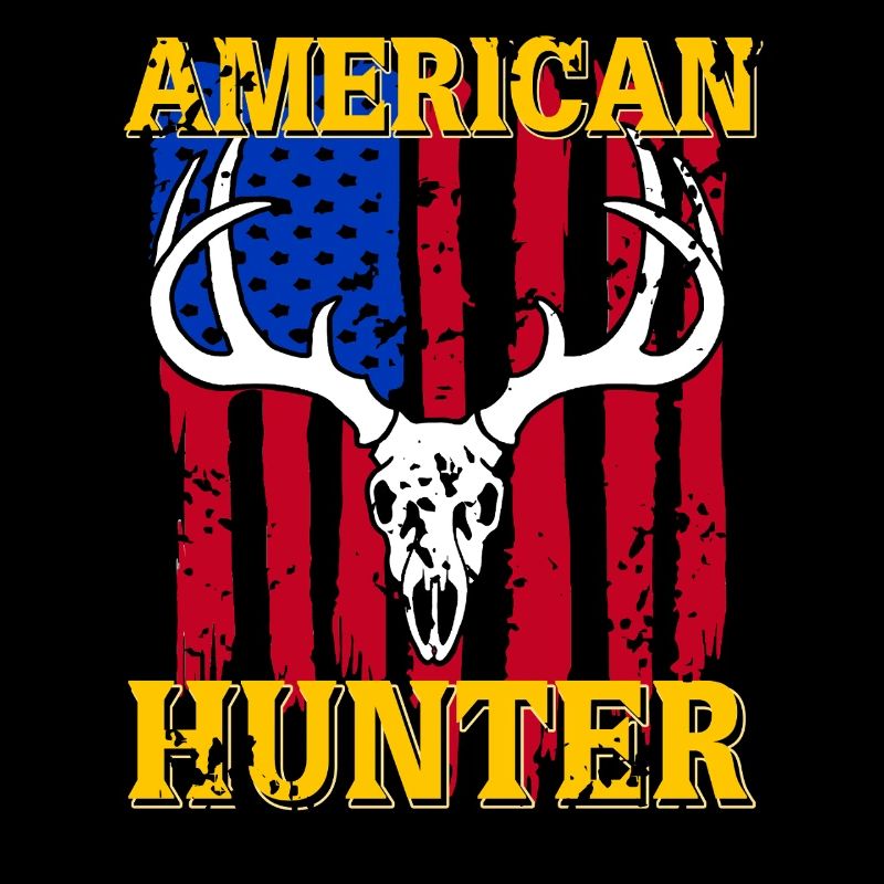 fier chasseur de crâne américain drapeau humour