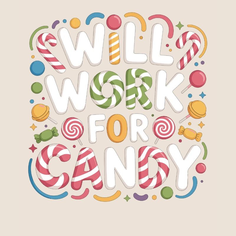 Will Work for Candy – Süßes Kinder Süßigkeiten