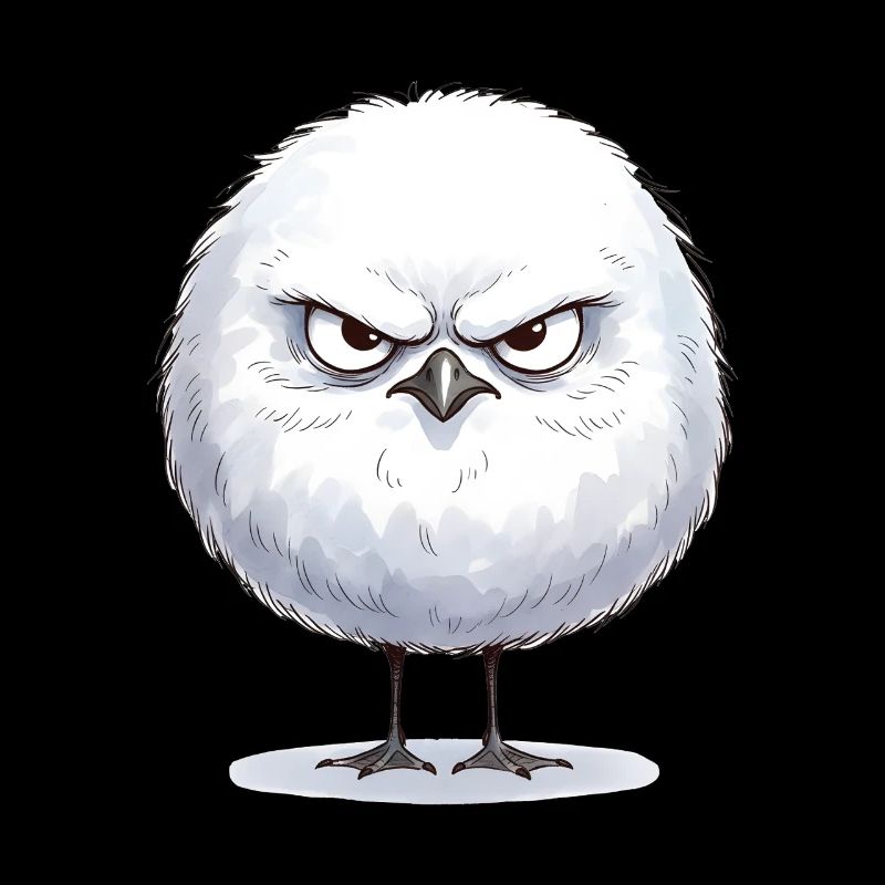 Grimmige runde Möwe 